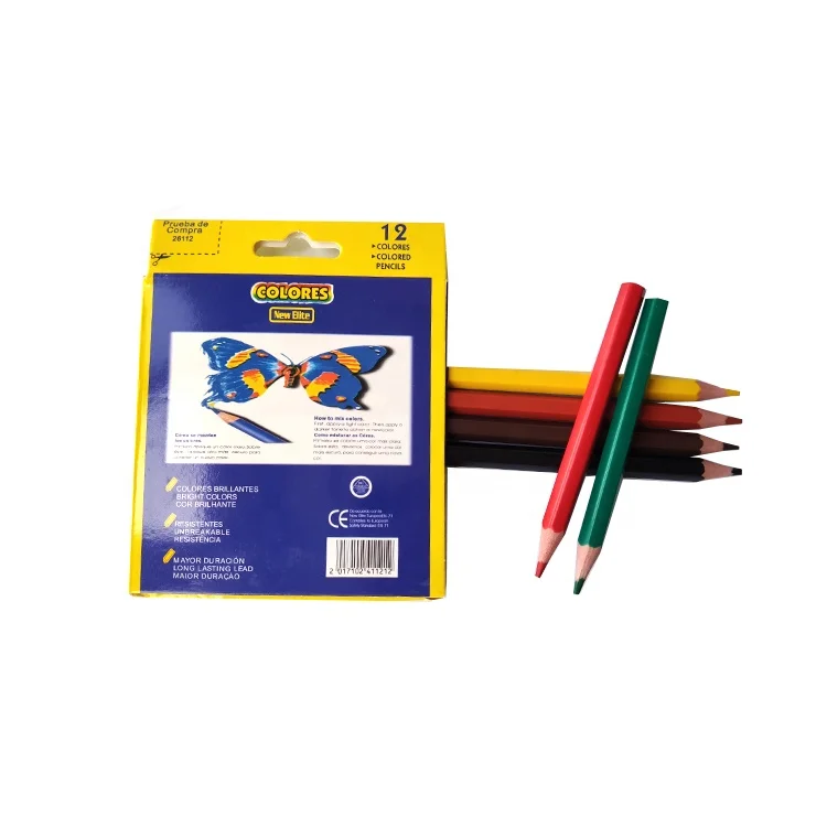 3.5 inch 12 color OEM colored pencils