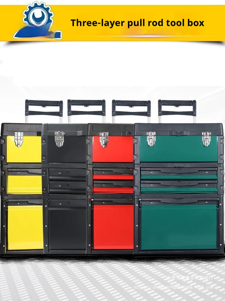 Roller Cabinet 4 Drawers Tool Chest Tool Box Trolley In Green