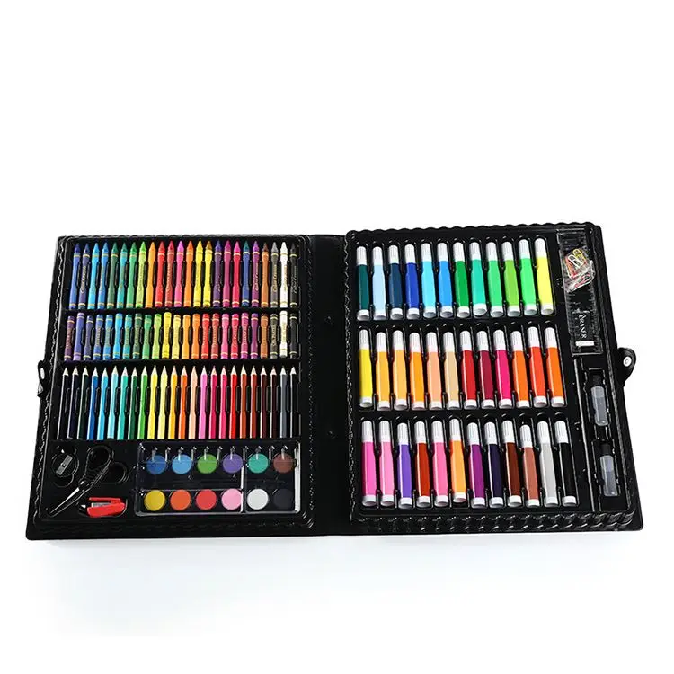 150 Piece Children's Permanent Brush Watercolor Pen Set Color Crayon Art Graffiti Diy Painting Tool Washable Marker for Kids