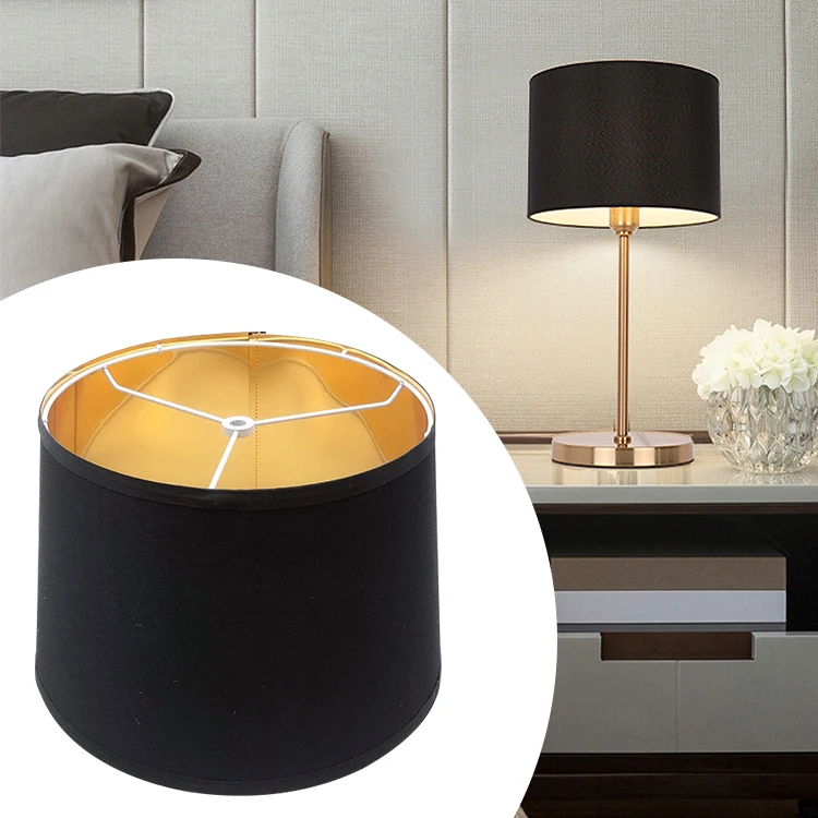 Modern Decorative TC PET Pendant Light Handmade Cotton Fabric Hanging Drum Lampshade For Living Room Bedroom