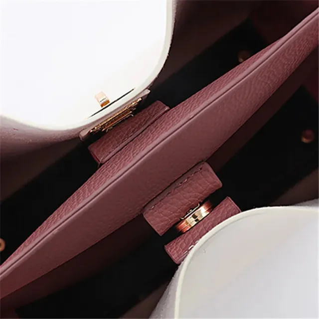 Cheap PU Leather  Bucket Bag Handbags For Women  Ladies China Wholesale