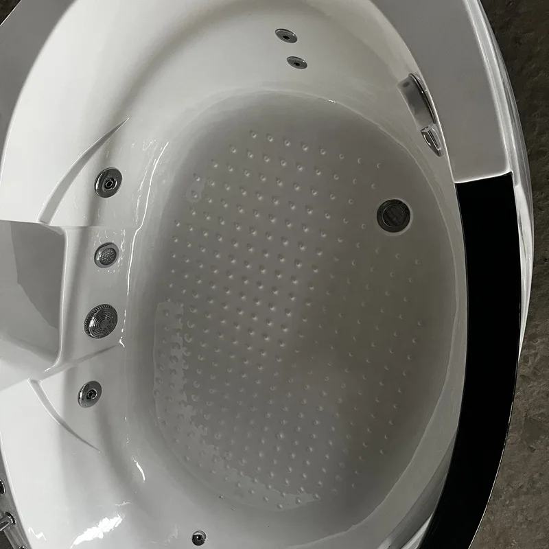 New Modern Acrylic Jakuzzi Indoor Bathtub Hydromassage Fibreglass Double Whirlpool Jaccuzi Spa Bathtub