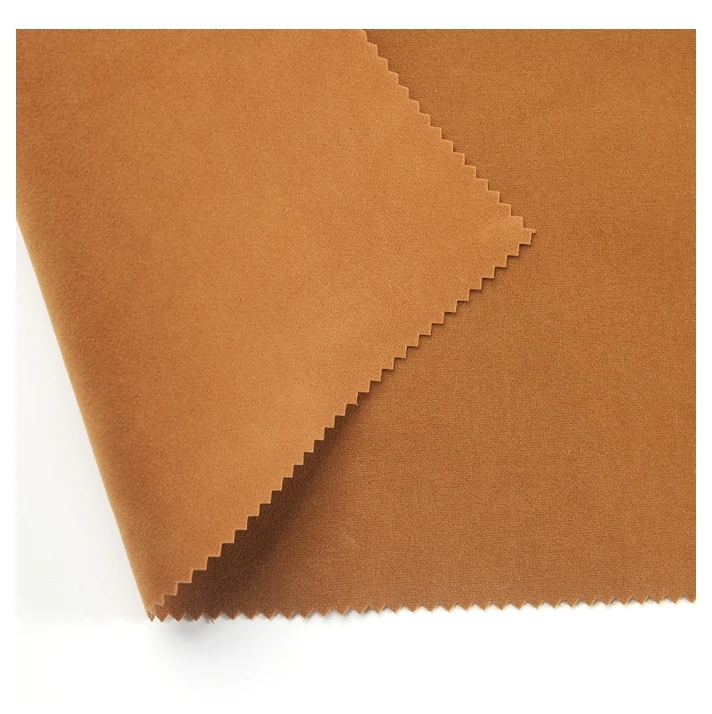 High Quality Wholesale 100% Polyester Deerskin Velvet Fabric Rayon Double Sided Flocking Velvet For Clothing  Shoes Bag