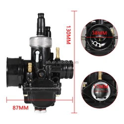 Black Carburetor DS Edition Dellorto Racing Motorcycle Carburetor PHBG 17 19 21 17mm 19mm 21mm Aluminum Alloy Motorcycle Moped