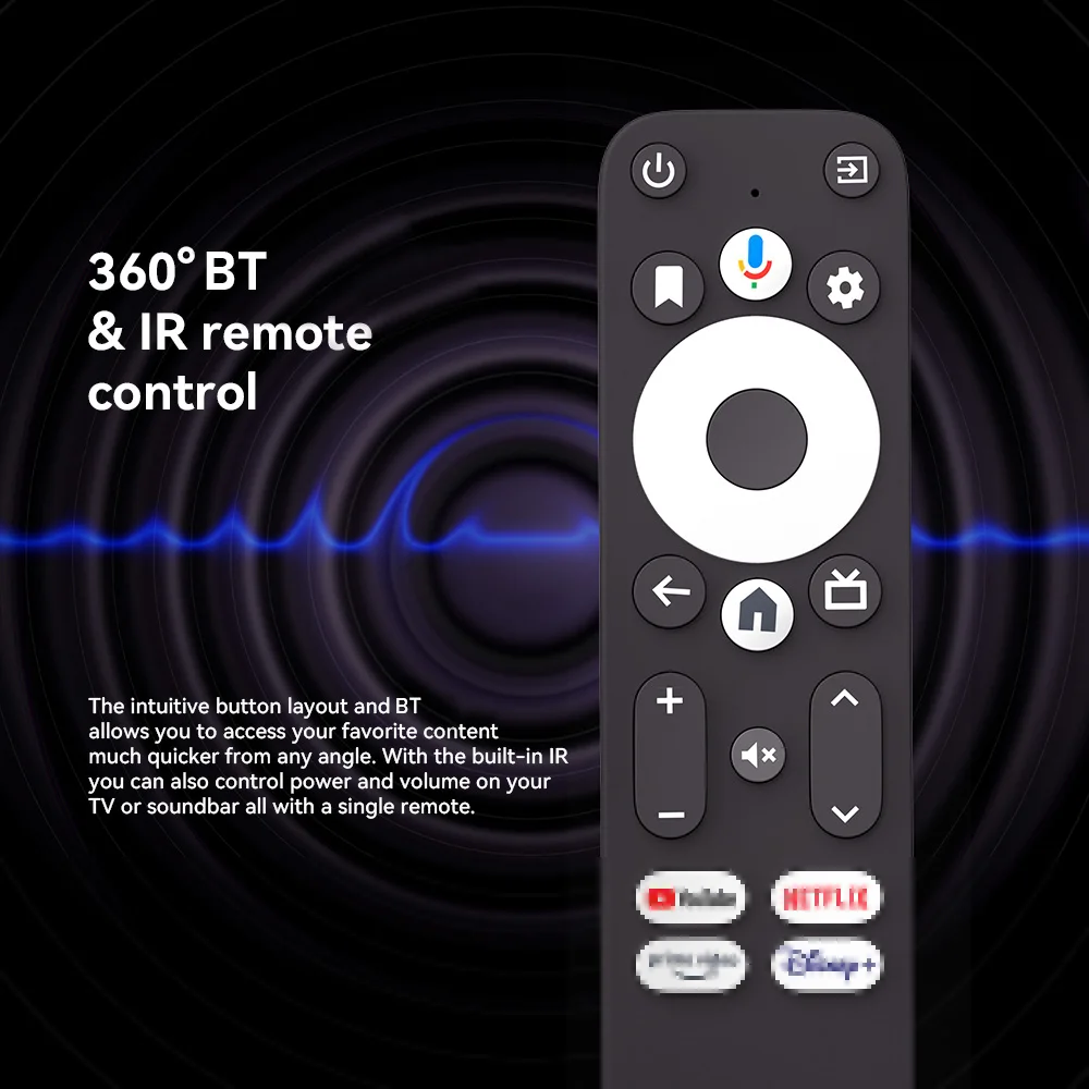 JUNUO GD1 Dcolor 4K android 11.0 NEWEST Android manufacturer new arrival voice control Google certified android tv stick