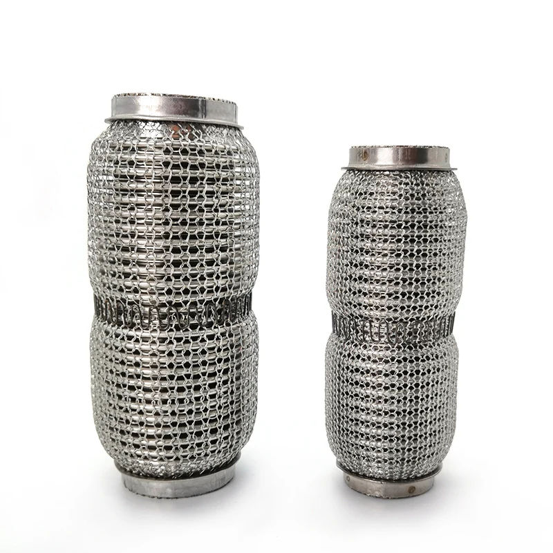 China Manufacturer 89mmx152mm SS 304 Auto Flexible Exhaust Bellow Pipe Wire Mesh Car Exhaust System Flexible Pipe