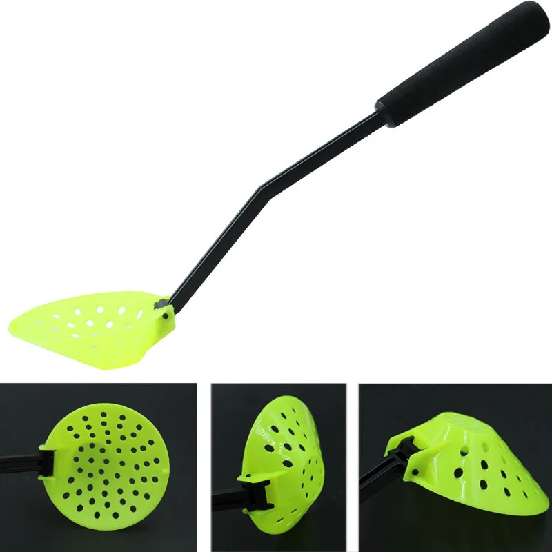 Selco Foldable Ice Fishing Skimmer Scoop Winter Scooper with Long Handle Ice Fishing Gear Ice While Fishingice Fishing Scoop