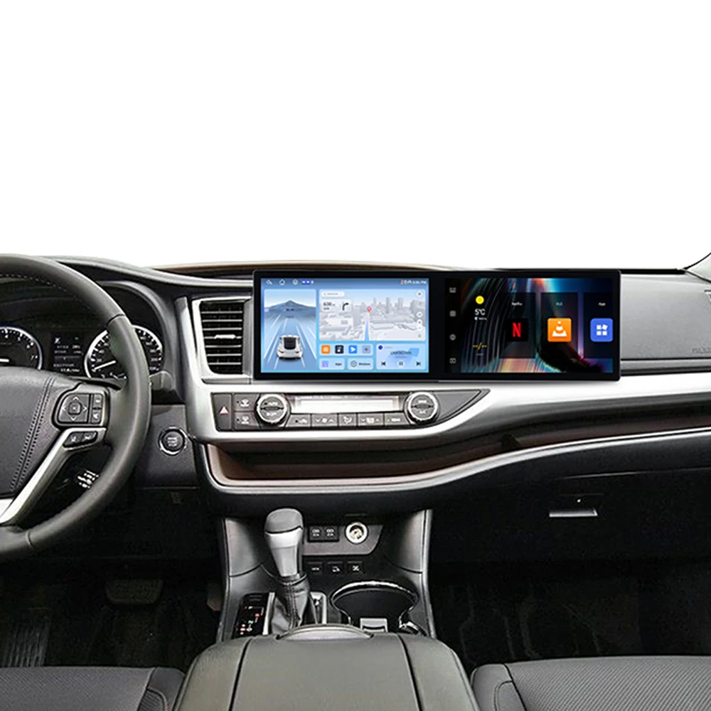 11.5' Car Radio For Toyota Highlander 2013-2022 Android 14 GPS Multimedia Player Auto Wireless Carplay Head Unit HD Dual Screen