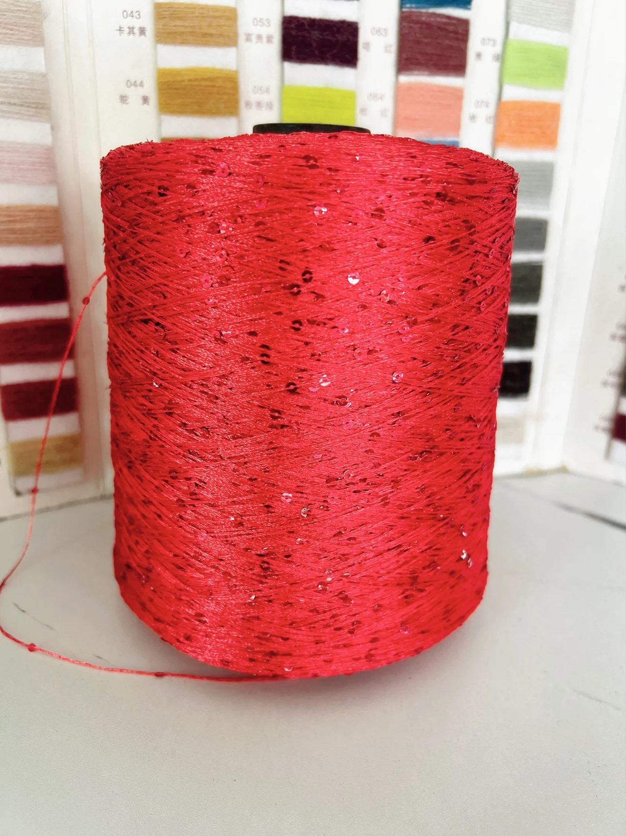 Flash 100% Polyester Bling Glitter Knitting Yarn for Knitted Hijab Scarf and Sweater Available In Stock