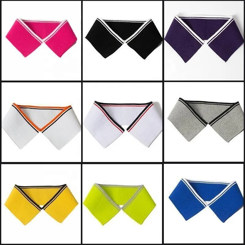 Wholesale Men T-shirt Collar Hottest OEM Custom Design Striped Spandex Knitting Rib Collar Garment Accessories 1x1 Flat Rib