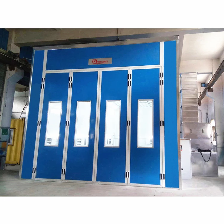 Large size truck and bus spray paint booth with down side draft air flow