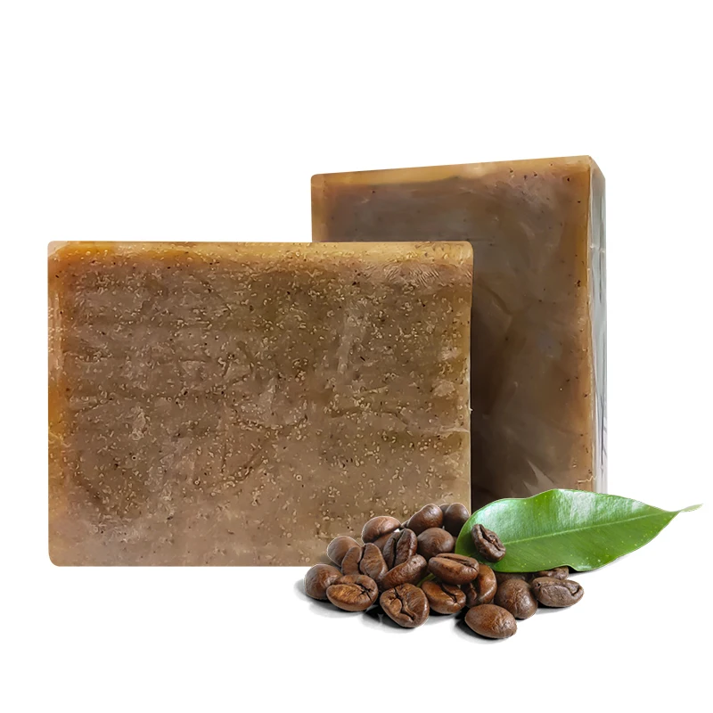 OEM/ODM Coffee Bean Cold Process Handmade Soap Deep Cleansing Whitening Exfoliating Scrub Coffee Soap