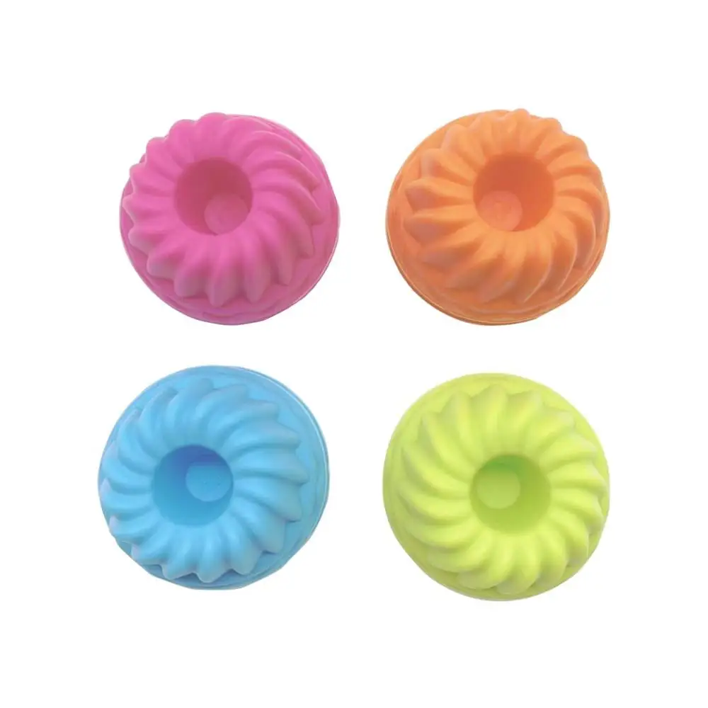 Round silicone rubber cake mold making soap ice cream fondant 3d mould for baking