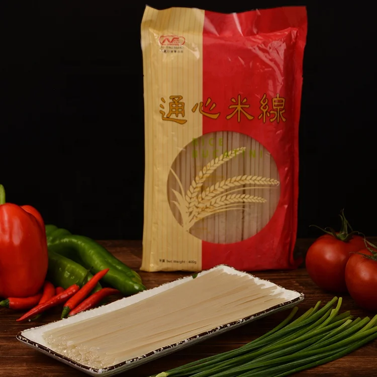 
GMO Free Pure Rice Made Straw Shape Long Rice Spaghetti 