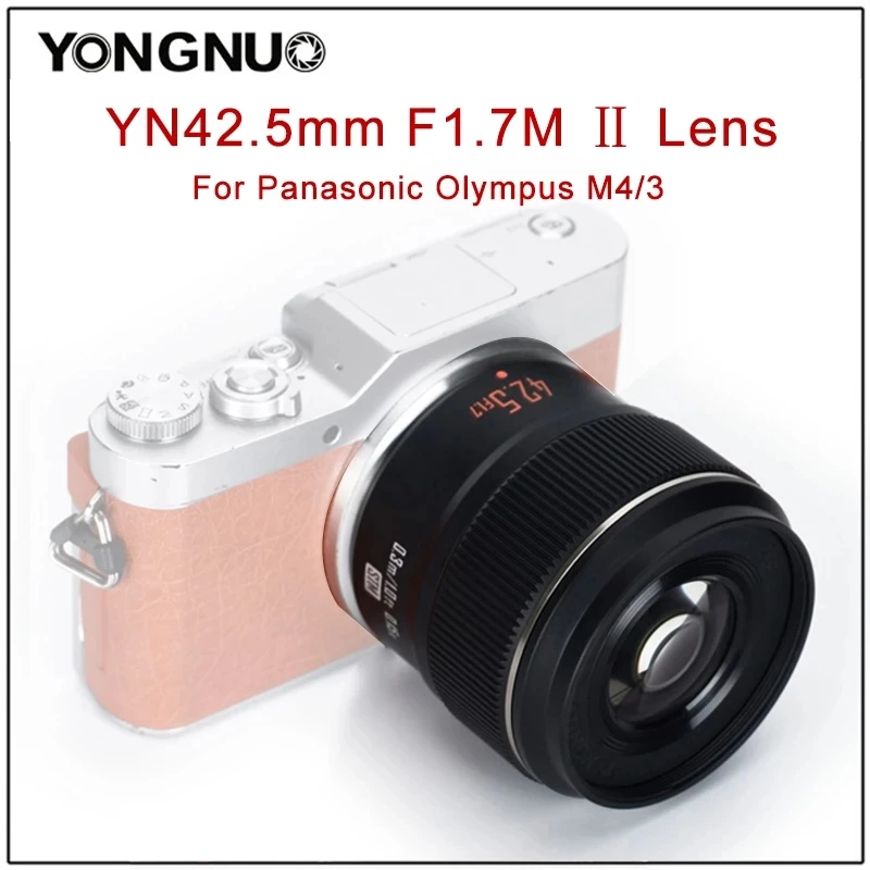  Объектив YONGNUO yn42 5 мм 42 F1.7M II F1.7 объектив с автофокусом AF для беззеркальной камеры M4/3 mount Panasonic