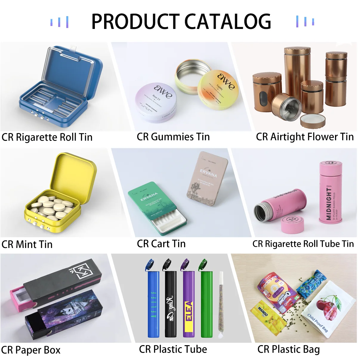 Pill Child Resistant Tin Case 1/2 Oz Flower Buds Edibles Round Metal Cr Chewing Gum Tin Gummy Storage Box