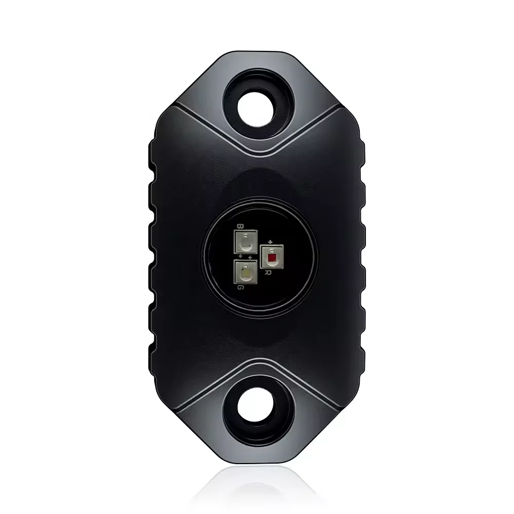 Camping Dome Light Hid Off-Road White & Amber RGB LED Rock Lights IP68 with Bluetooth Control for SUV UTV ATV Offroad Truck etc
