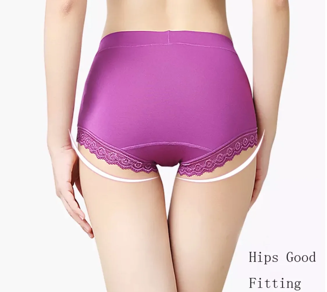 Hot Sale Factory Direct Lace Modal High Waist Panty Underwear Fat Lady Breathable Plus Size Panties for Women