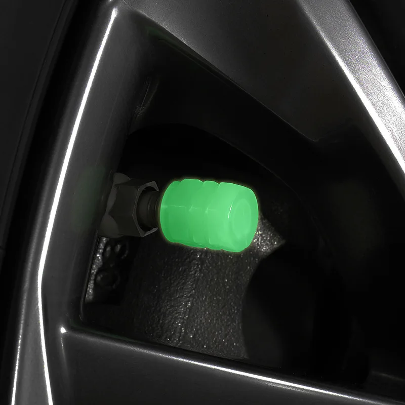 Изготовленные на заказ пластиковые противоугонные колпачки для клапанов автомобильных шин светящиеся в темноте