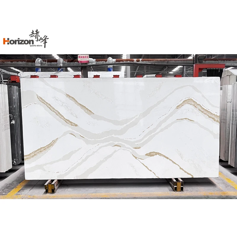 Horizon rose quartz heart stones white quartz stone countertops calacatta gold