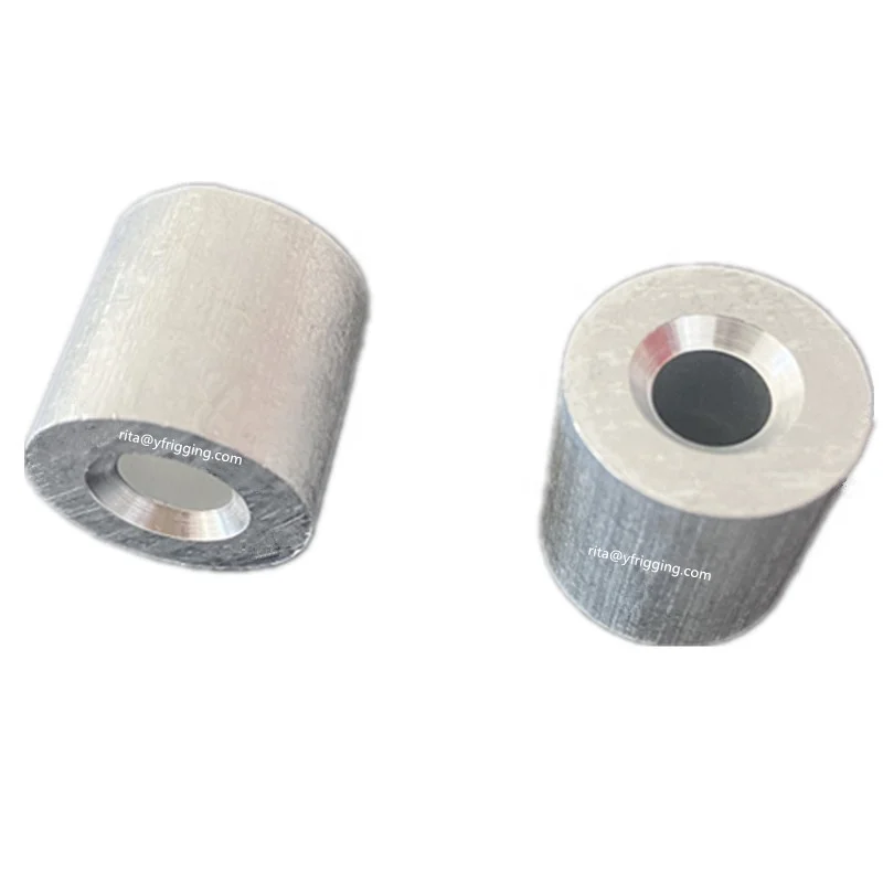 Обжимные муфты для каната алюминиевые Стопорные пуговицы зажим проволочной веревки