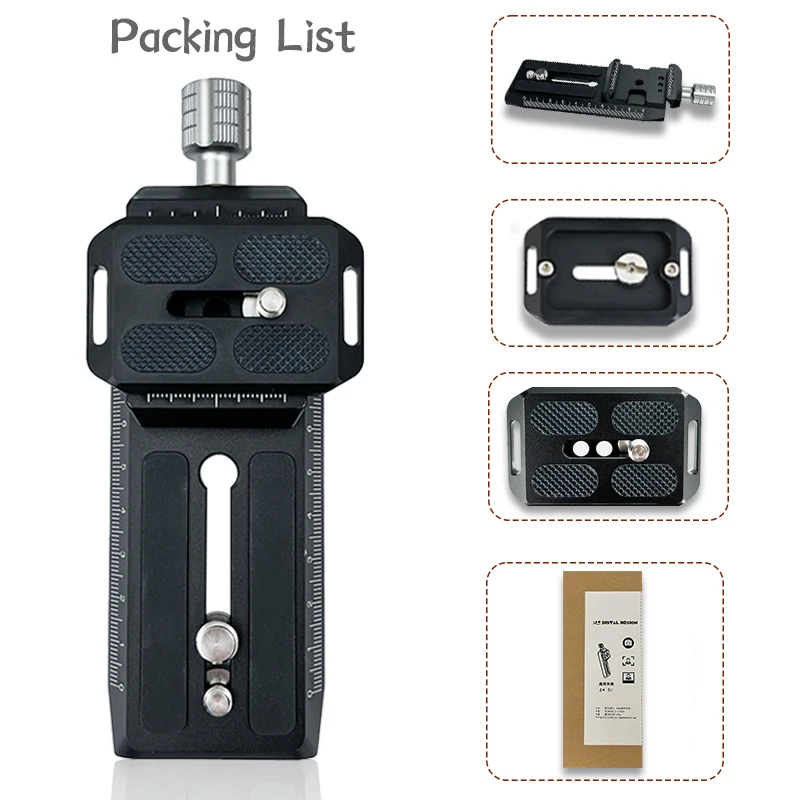 Camera Quick Release Plate with Arca Swiss Style Clamp for DJI Cimbal Stabilizer RS2/RS3/RS3-PRO/RSC2,Black.