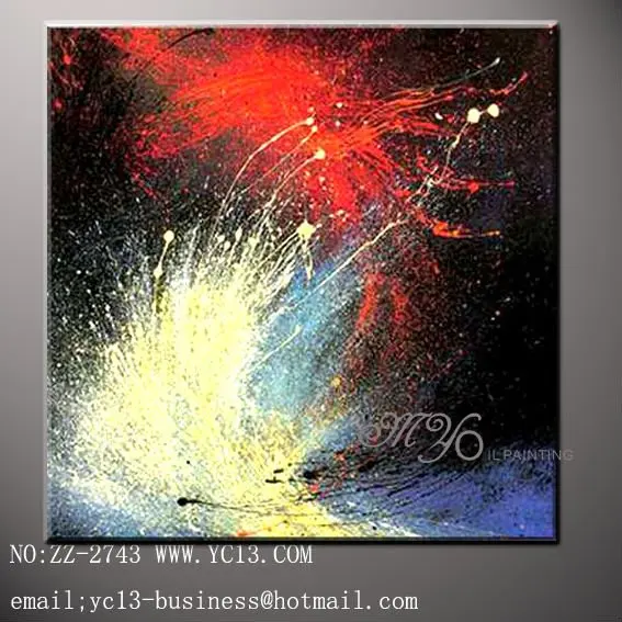 Modern Decoration Abstract Art Custom Framed 3D Oil Painting Handmade On Canvas