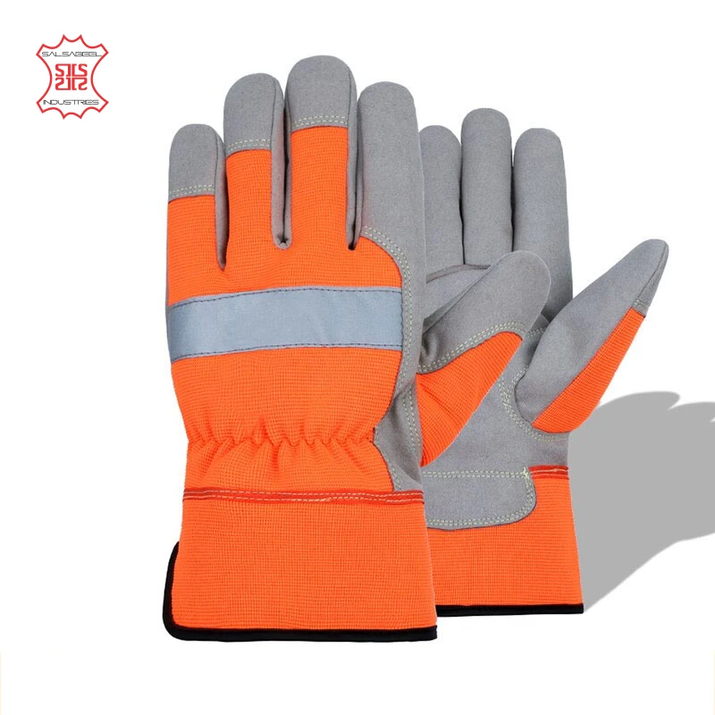 
OEM style premium leather hand gloves deer skin work gloves 