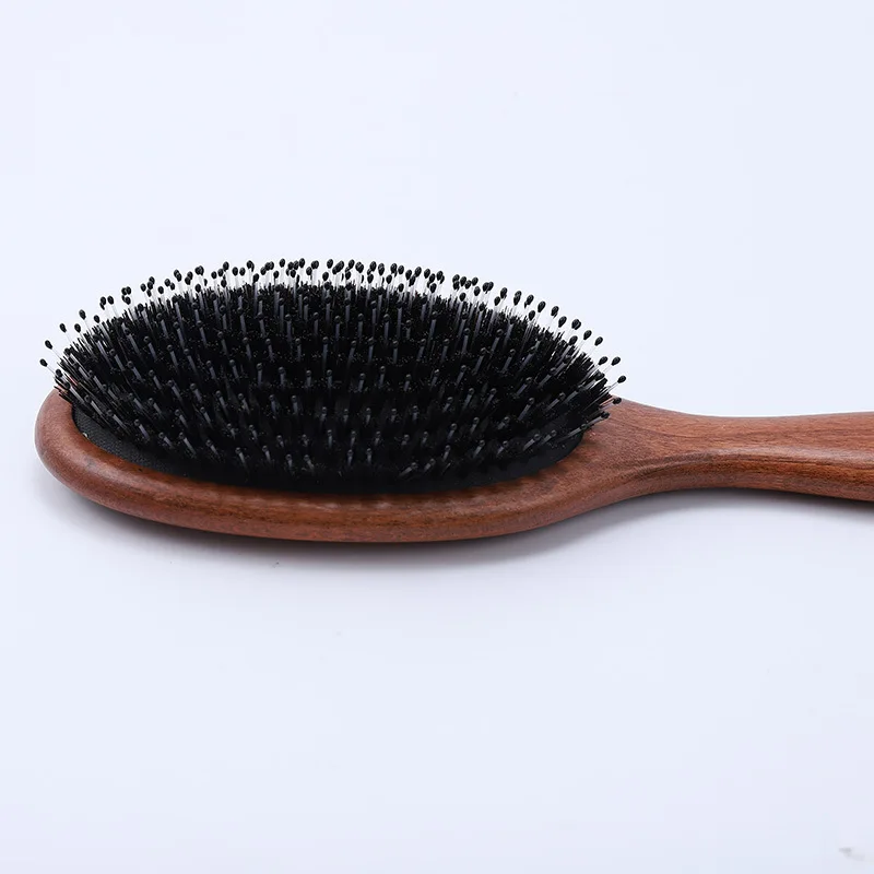 Dry Detangling Brush Beech Wood Hair Comb Boar Bristle Massage Hair Brush