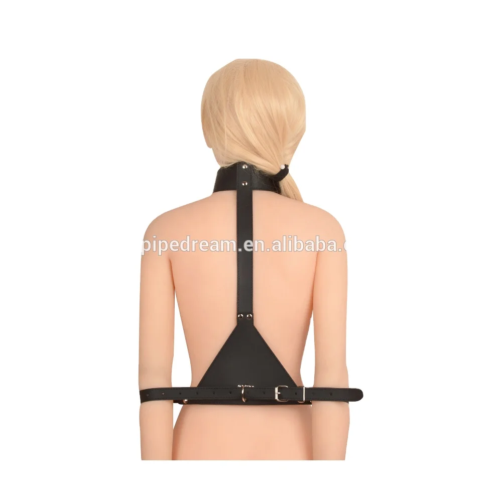 Sex Slave Collar with Handcuffs, Fetish Bondage Restraints, Multi Positions Erotic Toys Ankle Hand Cuffs