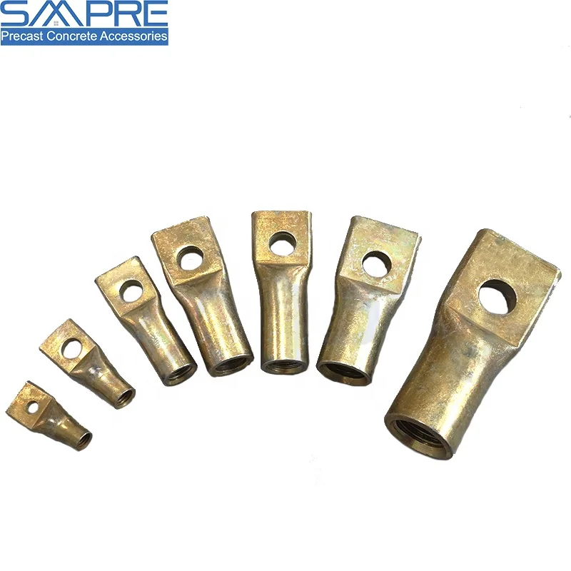 Precast Zinc Plated Cast In Fixing Lifting Socket Wall Connecting Crimped Flat End Insert System