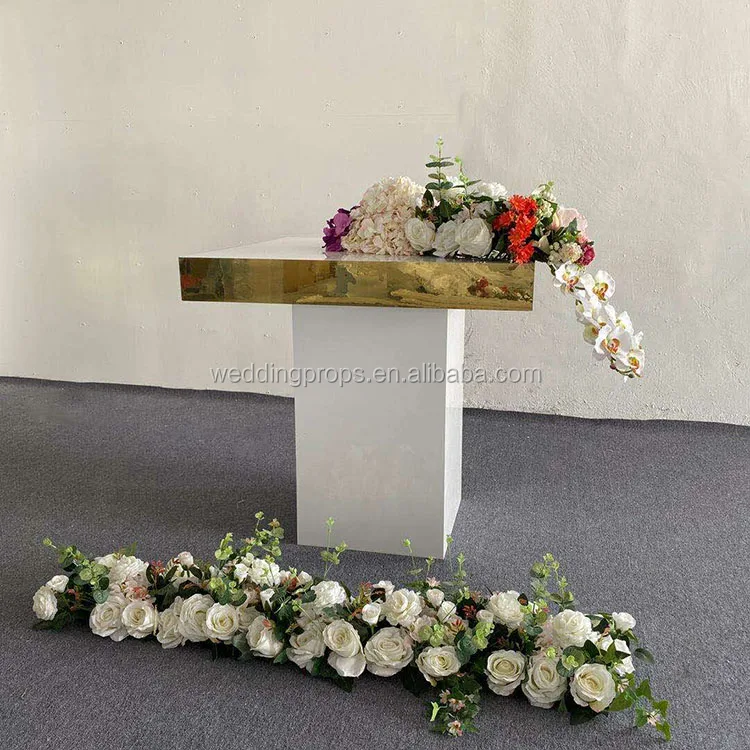 Modern luxury furniture gold stainless steel type round marble cake table