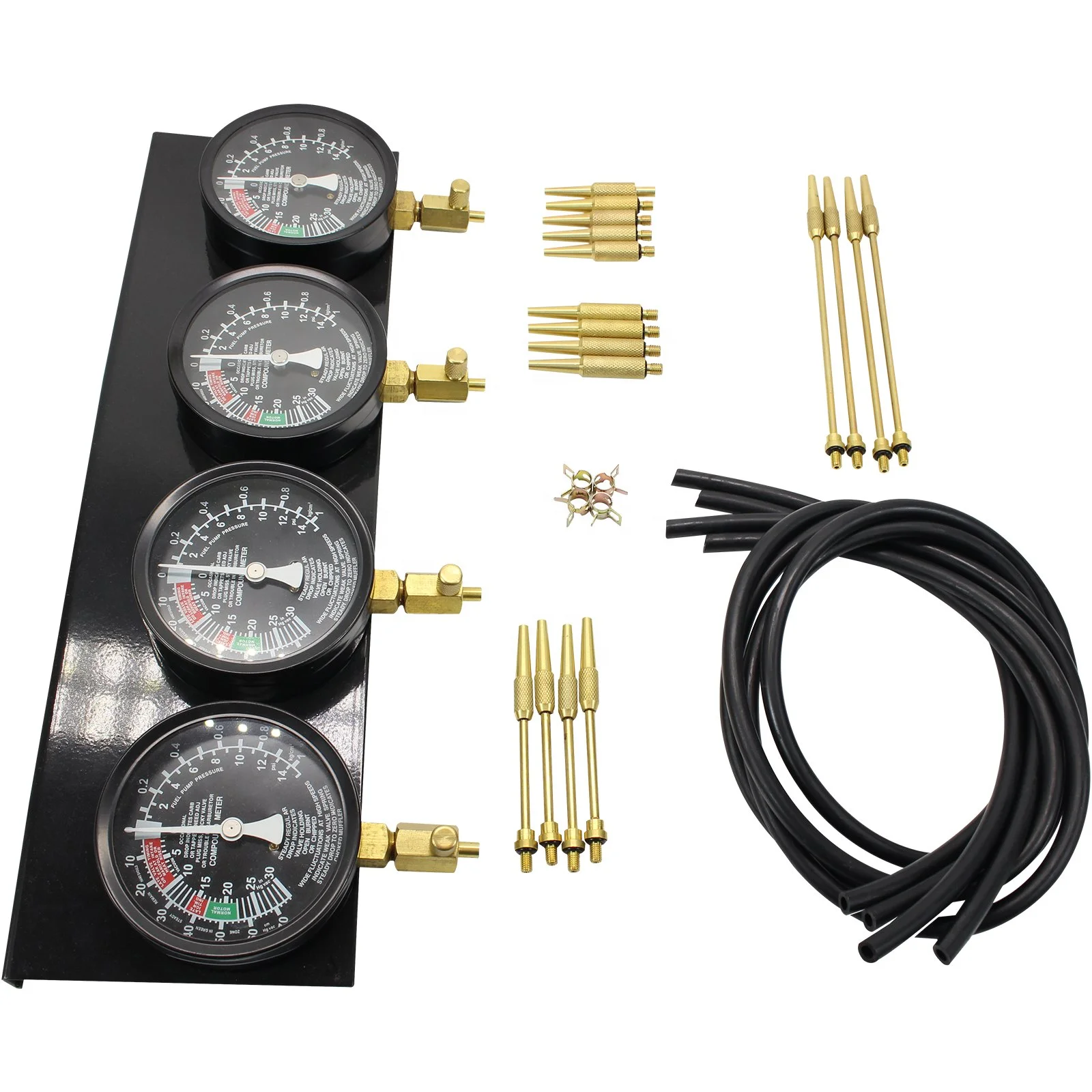 TKS Motorcycle Fuel Vacuum Carburetor Synchronizer Balancer Gauge Kit for 4 Cylinder Engine