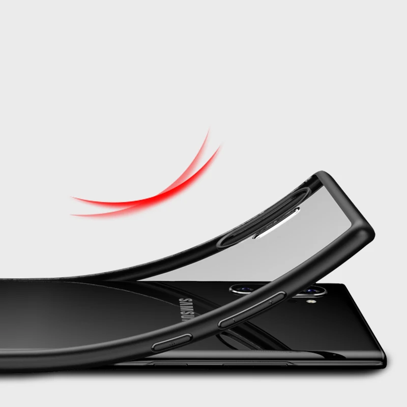 Simple Design Mobile Case Hybrid Phone Case TPU PC clear Phone Cover For Samsung galaxy note 10 Plus pro cases