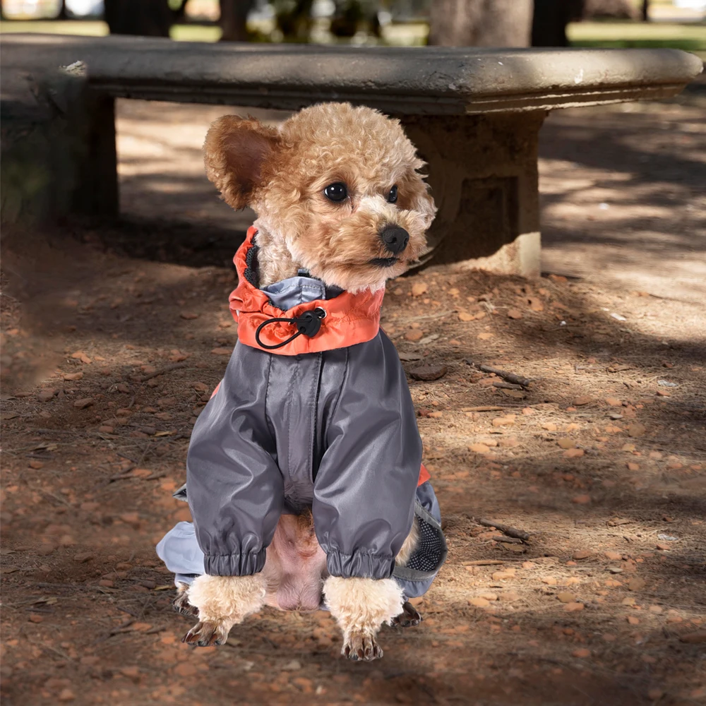 High Quality Nylon Mesh Classic Plaid Pet Rain Coat Jacket Rain Poncho Lightweight Dog Raincoat
