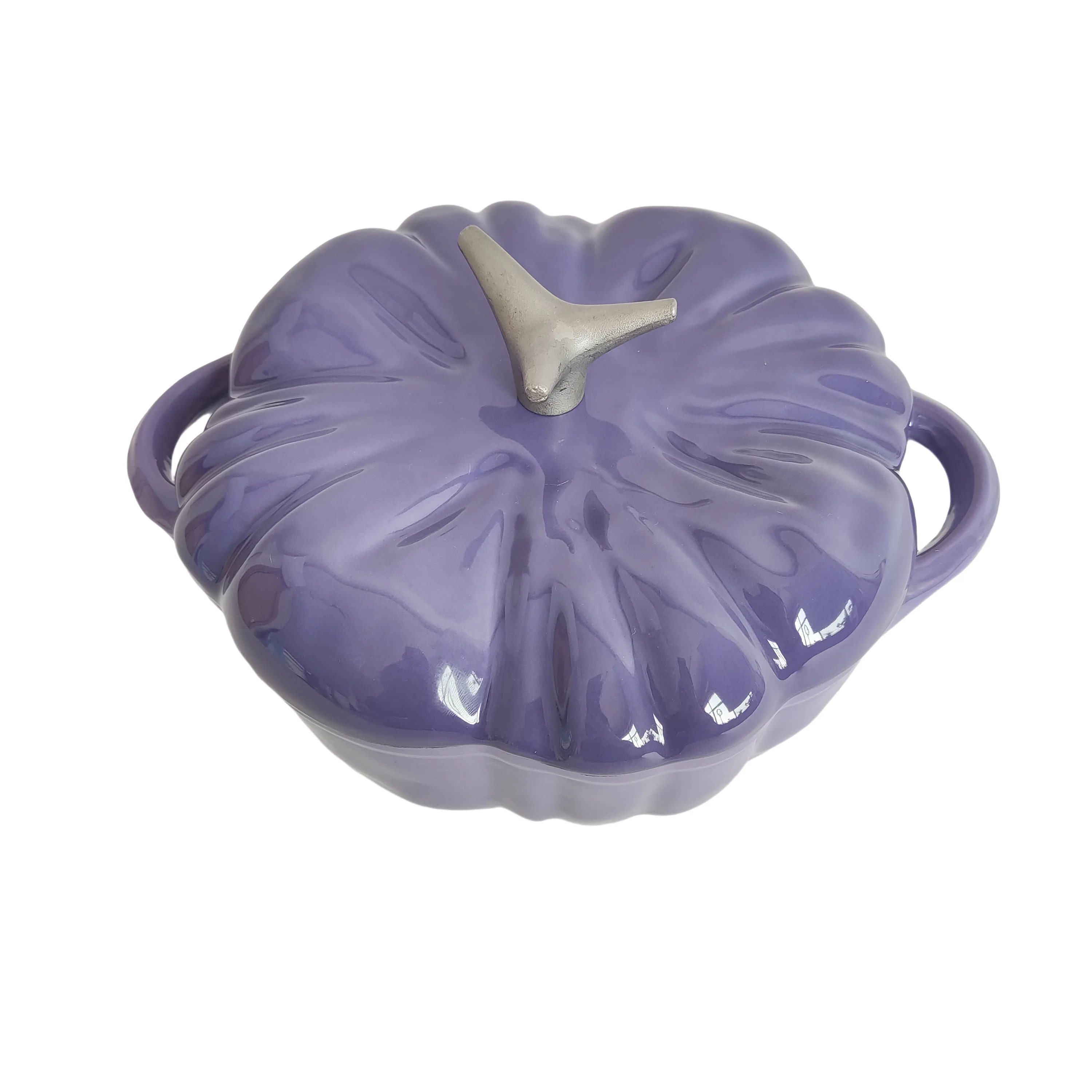20cm Non-stick Vegetable Shape Cookware Enameled Cast Iron Pumpkin with Cover