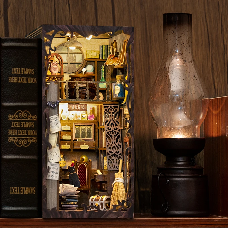 CuteBee Lovely House Decoration LED Night Light Book Nook Kit Novel Home Decor Use as Christmas Gifts