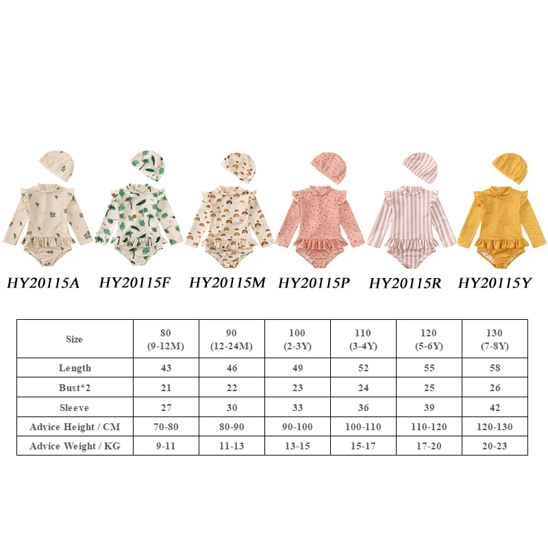 children girls swimsuit bikini girl swimwear with hat swimming suit kids swim suit wholesale