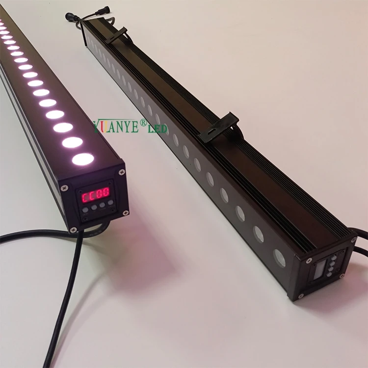 Permanent Street Lights Led Lighting Dmx512 With Digital Display And Buttons Facade Wall Washer Blue