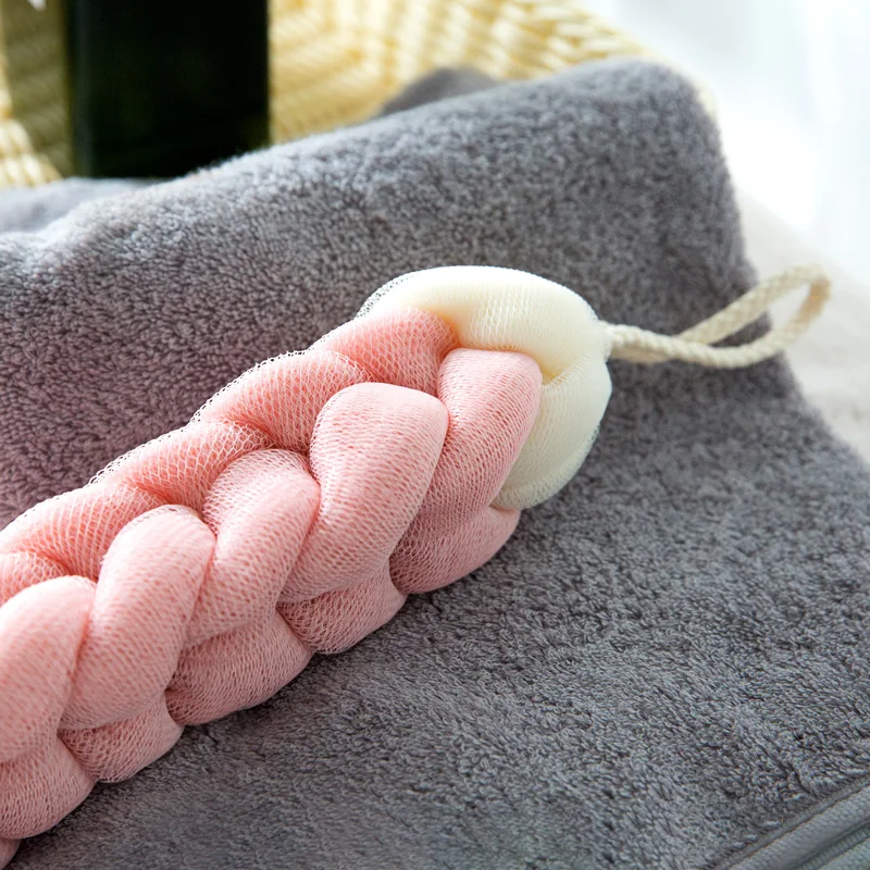 Lovely color bath belt sponge rub bath shower strip sponge