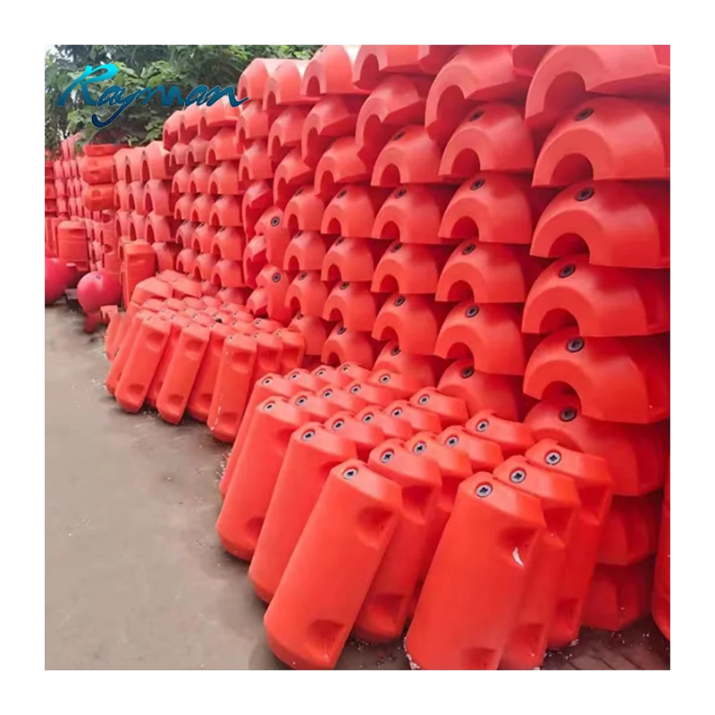 Rayman dredge hdpe floating buoy pe dredging pipeline float 60mm~1200mm floater pipe floats price free sample