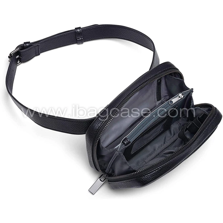 Custom Travel Leather Diabetes Belt Bag for Insulin Pens