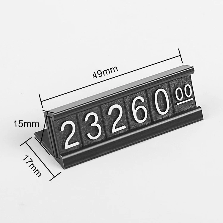 
Jewelry Display Tags Aluminum Base small desktop Digital Price Display Stand 