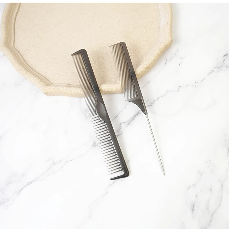 Factory price Comb Hair Cutting Comb Stainless Steel cutting Brush Dyeing Salon Anti-static Combs Barber Tool