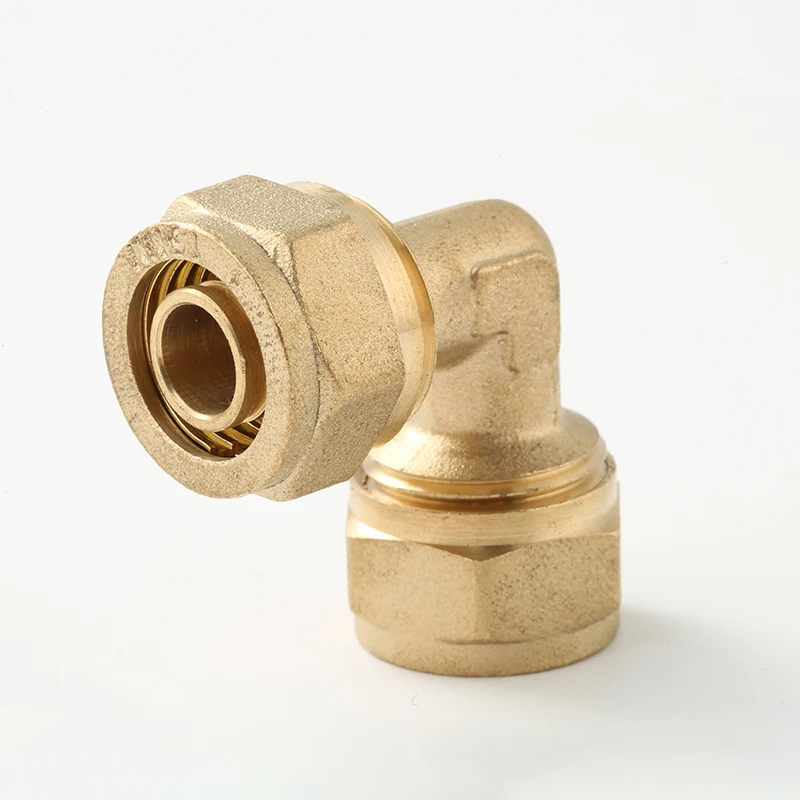 brass gas fittings  ELBOW copper  fitting 16x16mm yellow brass elbow accessories PEX PIPE FITTING