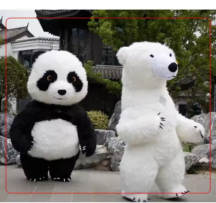 Wholesale Panda Mascot Costume Polar Bear Costume for Cosplay Party Adult Halloween Animal Inflatable Costume