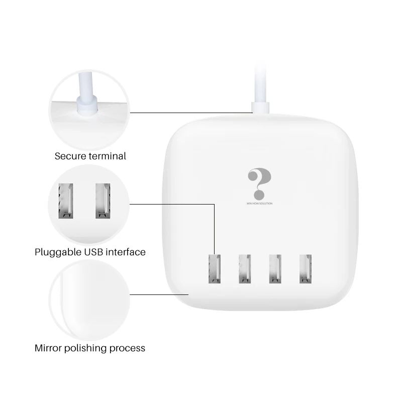 
4 USB Multi usb charger Socket 20W Multi-port Portable and Smart Wall car charger ac dc adapter power adapter 