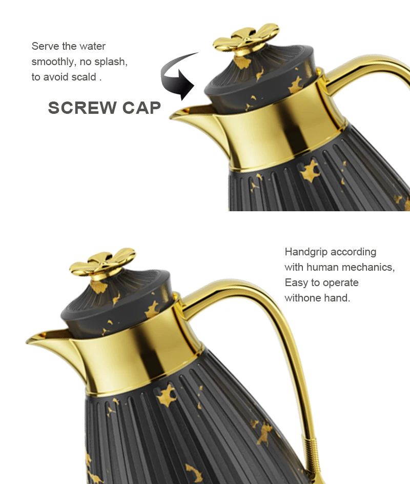 Sunlife new arrival thermal jug  Pink glass-lined thermo coffee arabic style coffee pot vacuum flask