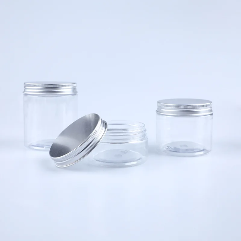 Free Logo Gold Aluminum Black Lid Face Cream Jar For Skin Care Cosmetic Container 50ml,100ml,150ml,300ml,500ml clear cream jar