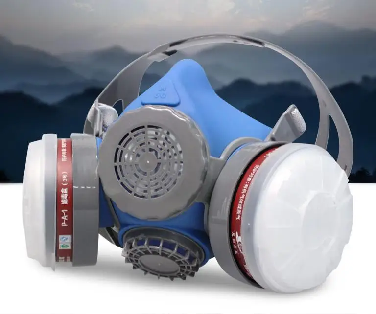 Spray painted gas mask rubber half mask respirator